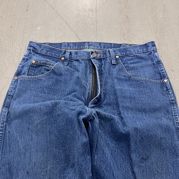 Wrangler Men's Cowboy Cut 1MWZDN‎ Blue Denim Jeans 36 x 34 Durable Western - Picture 3 of 8